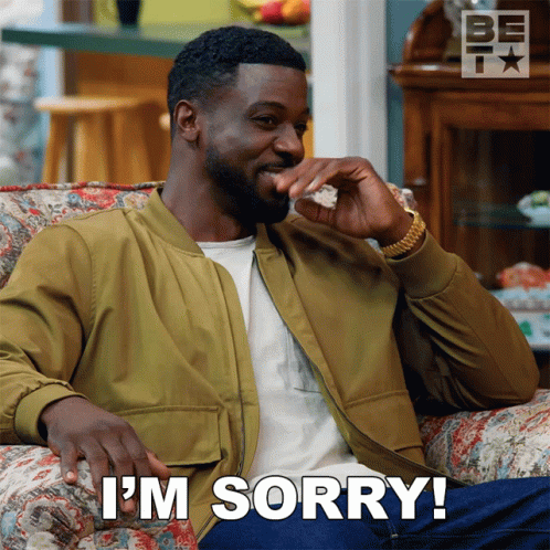 Man Sitting On Couch I'm Sorry GIF