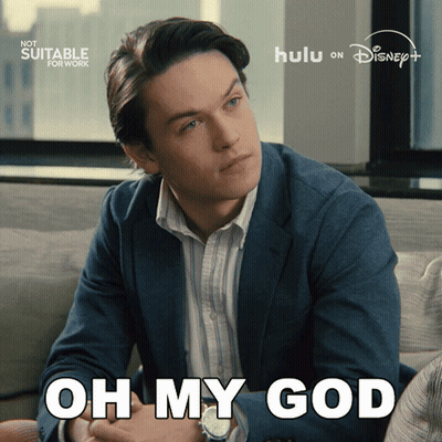 Man Sitting On Couch Saying Oh My God GIF