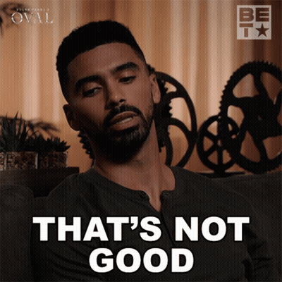 Man Sitting On Couch Saying That's Not Good GIF