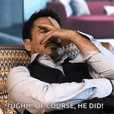 Man Sitting On Couch Saying Ughh GIF