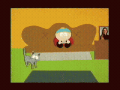 Man Sitting On Couch With Cat GIF