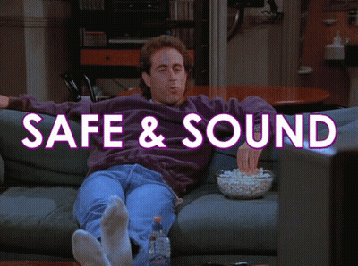 Man Sitting On Couch With Popcorn GIF