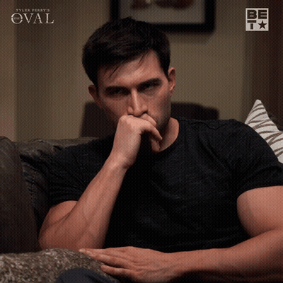 Man Sitting On Couch With Tyler Perry's Oval GIF