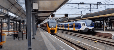 Man Sitting On Front Of Train Eso-Oso GIF