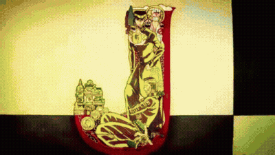 Man Sitting On Letter J GIF