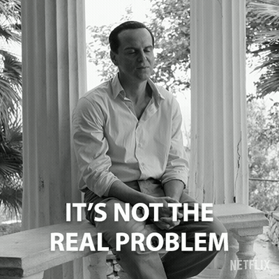 Man Sitting On Porch Saying It's Not The Real Problem GIF