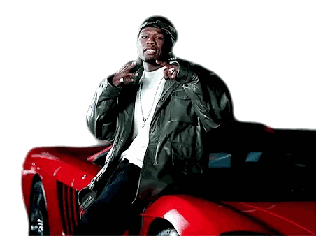 Man Sitting On Red Sports Car Sticker