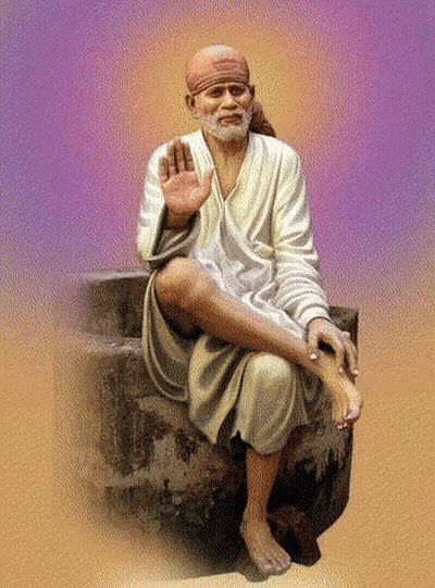 Man Sitting On Rock Purple Background GIF