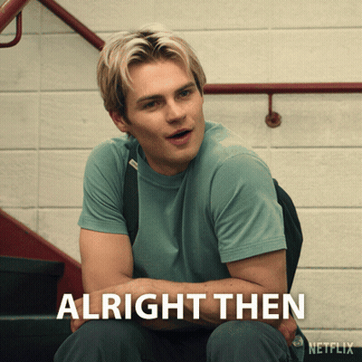 Man Sitting On Stairs With Netflix Logo GIF