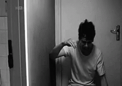 Man Sitting On Toilet GIF