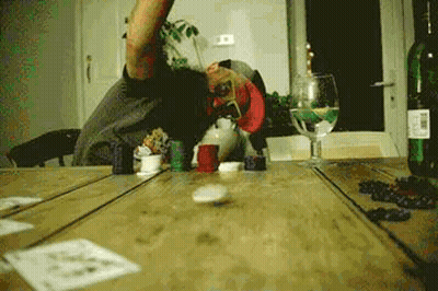 Man Sitting With Beer And Water GIF