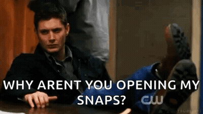 Man Sitting With Feet Up Asking Why Arent You Opening My Snaps GIF