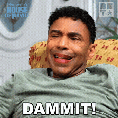 Man Sitting With Open Mouth And Dammit GIF