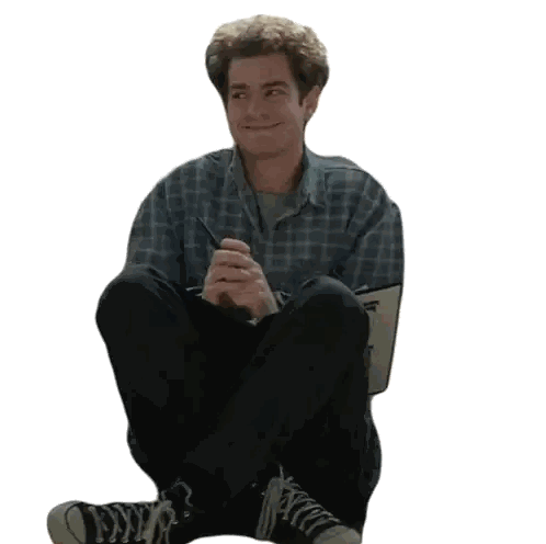 Man Sitting With Words Any Day Now Sticker