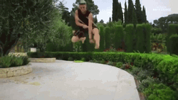 Man Skipping Twirling GIF