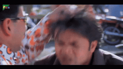 Man Slapping Another Man's Head GIF