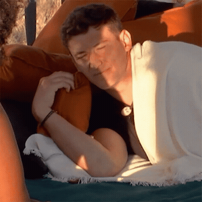 Man Sleeping In White Blanket On Couch GIF