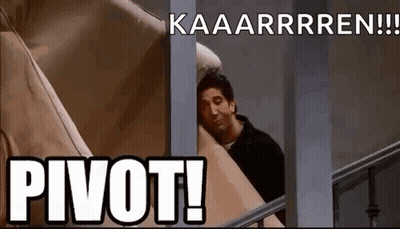 Man Sleeping On Couch With Phrase Pivot GIF