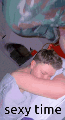 Man Sleeping With Sexy Time GIF