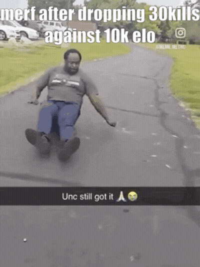 Man Sliding Down Road Merf 30 Kills 10K Elo GIF