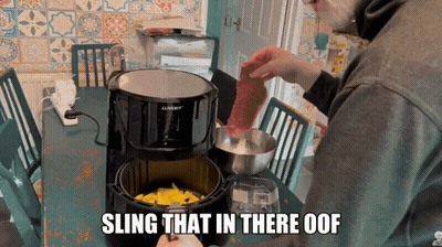 Man Sling That In There Oof Air Fryer GIF