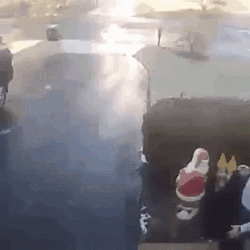 Man Slipping On Ice Before Go To Work GIF