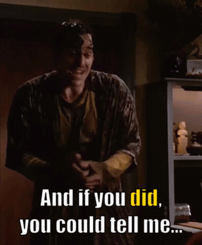 Man Smiling Dark Room And If You Did GIF