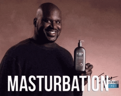 Man Smiling Holding Masturbation Bottle GIF