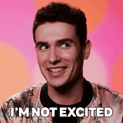 Man Smiling I'm Not Excited GIF