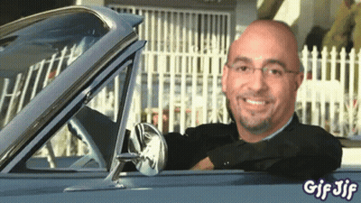 Man Smiling In Car With GIF Jif GIF