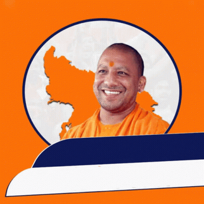 Man Smiling In Front Of Orange Map GIF