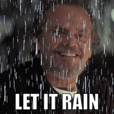 Man Smiling In Rain Let It Rain GIF