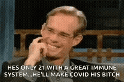 Man Smiling Laughing Talking On Phone GIF