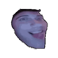 Man Smiling On Purple Background Sticker