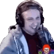 Man Smiling Pointing At Camera Playing Video Game Sticker
