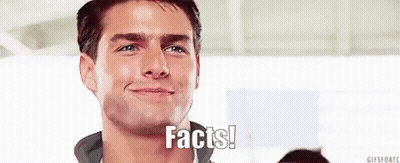 Man Smiling Saying Facts GIF