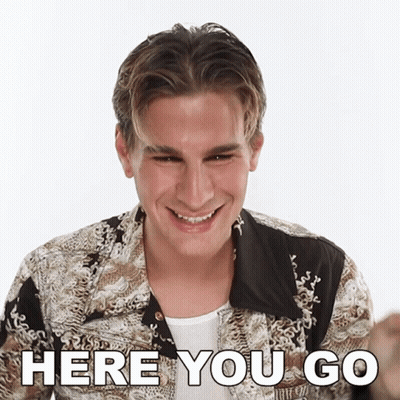 Man Smiling Saying Here You Go GIF