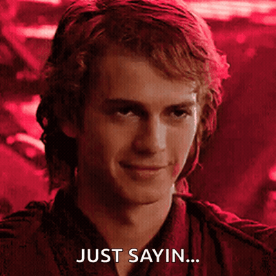 Man Smiling Saying Just Sayin GIF