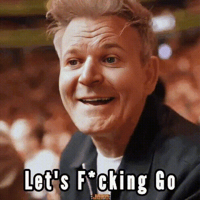 Man Smiling Saying Lets F**king Go GIF