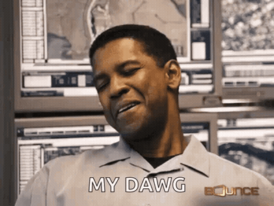 Man Smiling Saying My Dawg In Front Of Monitors GIF