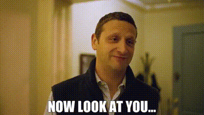 Man Smiling Saying Now Look At You GIF