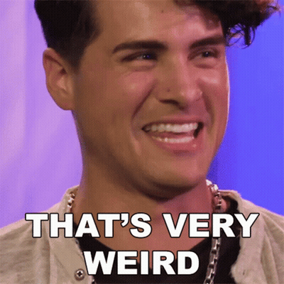 Man Smiling Saying That's Very Weird GIF