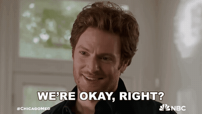 Man Smiling Saying We're Okay Right GIF