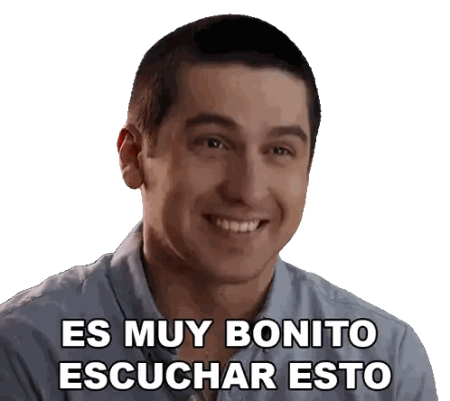 Man Smiling With Es Muy Bonito Escuchar Esto Sticker