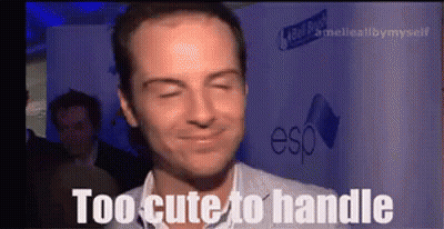Man Smiling With Eyes Closed Too Cute To Handle GIF