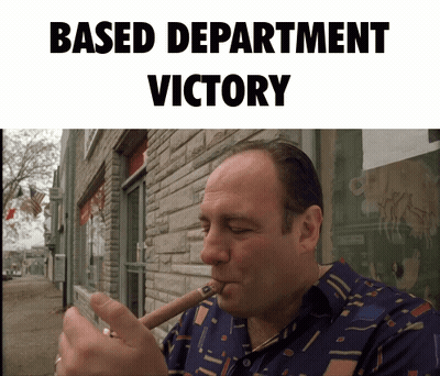 Man Smoking Cigar Based Department Victory GIF