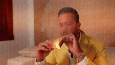 Man Smoking Cigar Based Department Victory GIF