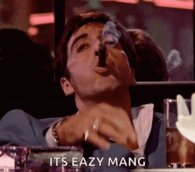 Man Smoking Cigar Its Eazy Mang GIF