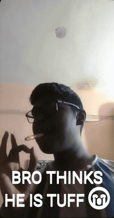 Man Smoking Cigarette Bro Thinks He Is Tuff GIF