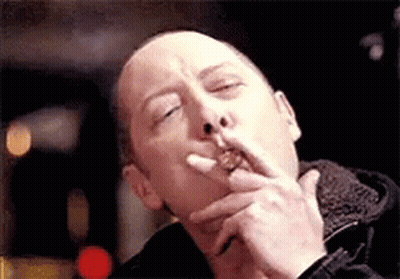 Man Smoking Cigarette Eyes Closed In Dark Room GIF